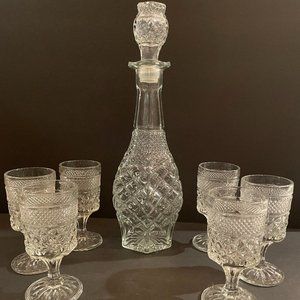 Vintage, wine  Anchor Hocking, Wexford 8 piece Wine Set